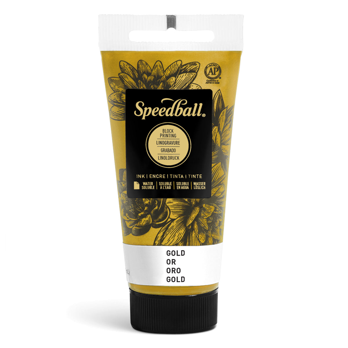 Speedball Water-Soluble Block Printing Ink 37ml – Gold