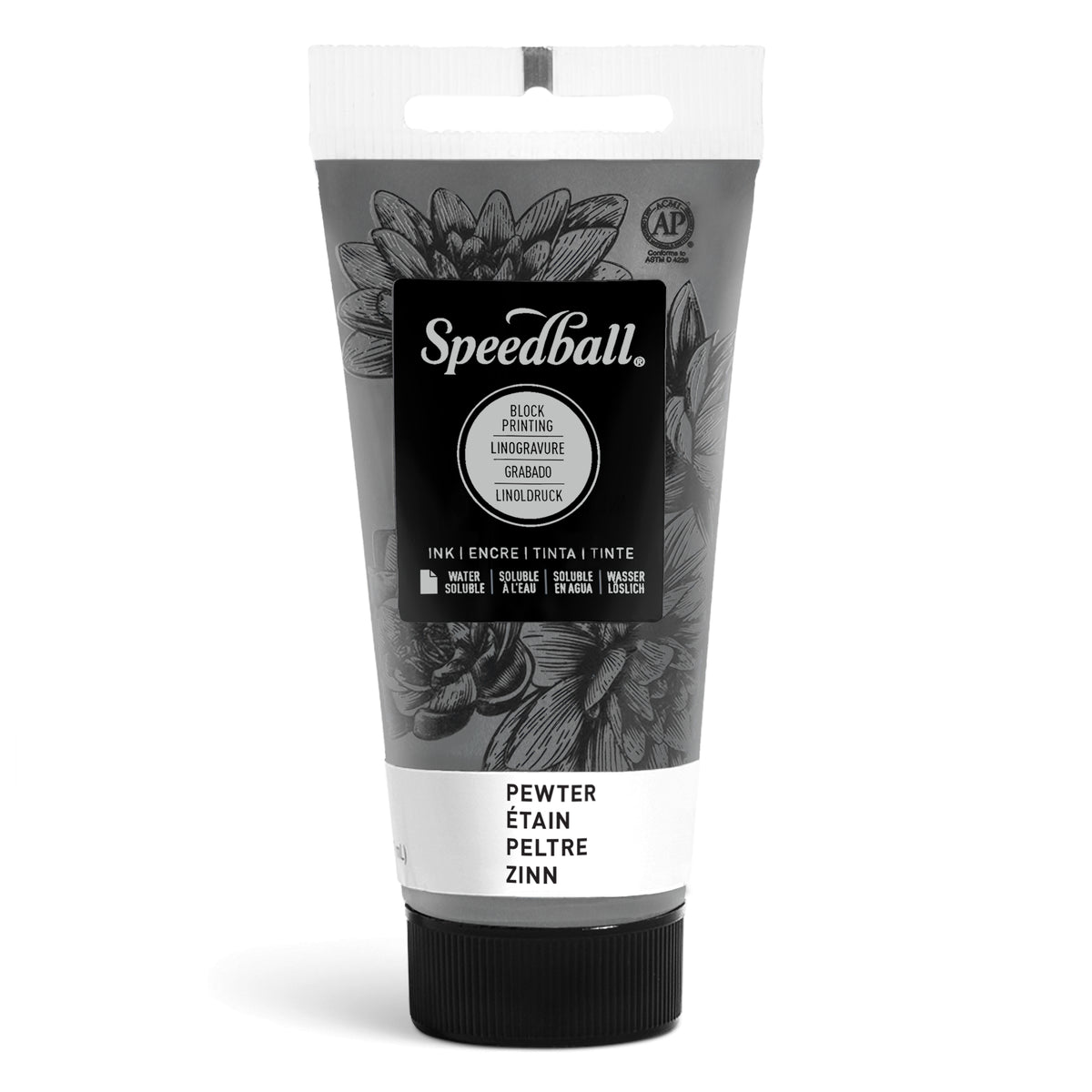 Speedball Water-Soluble Block Printing Ink 37ml – Pewter
