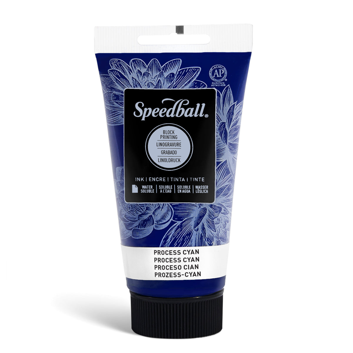 Speedball Water-Soluble Block Printing Ink 75ml – Process Cyan
