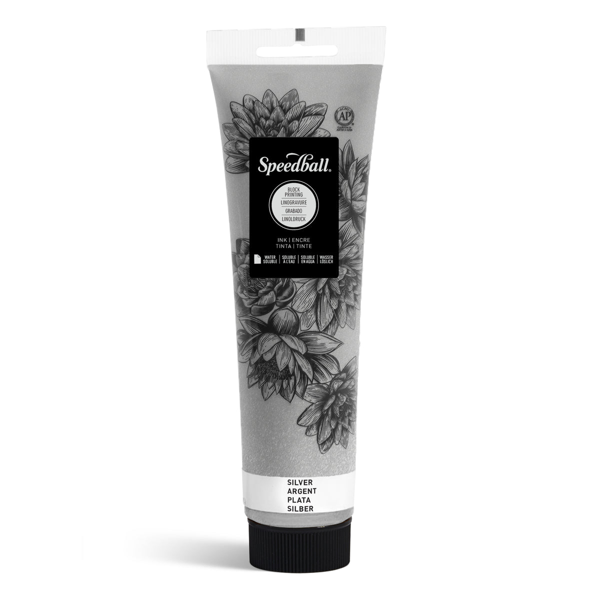 Speedball Water-Soluble Block Printing Ink 150ml – Silver