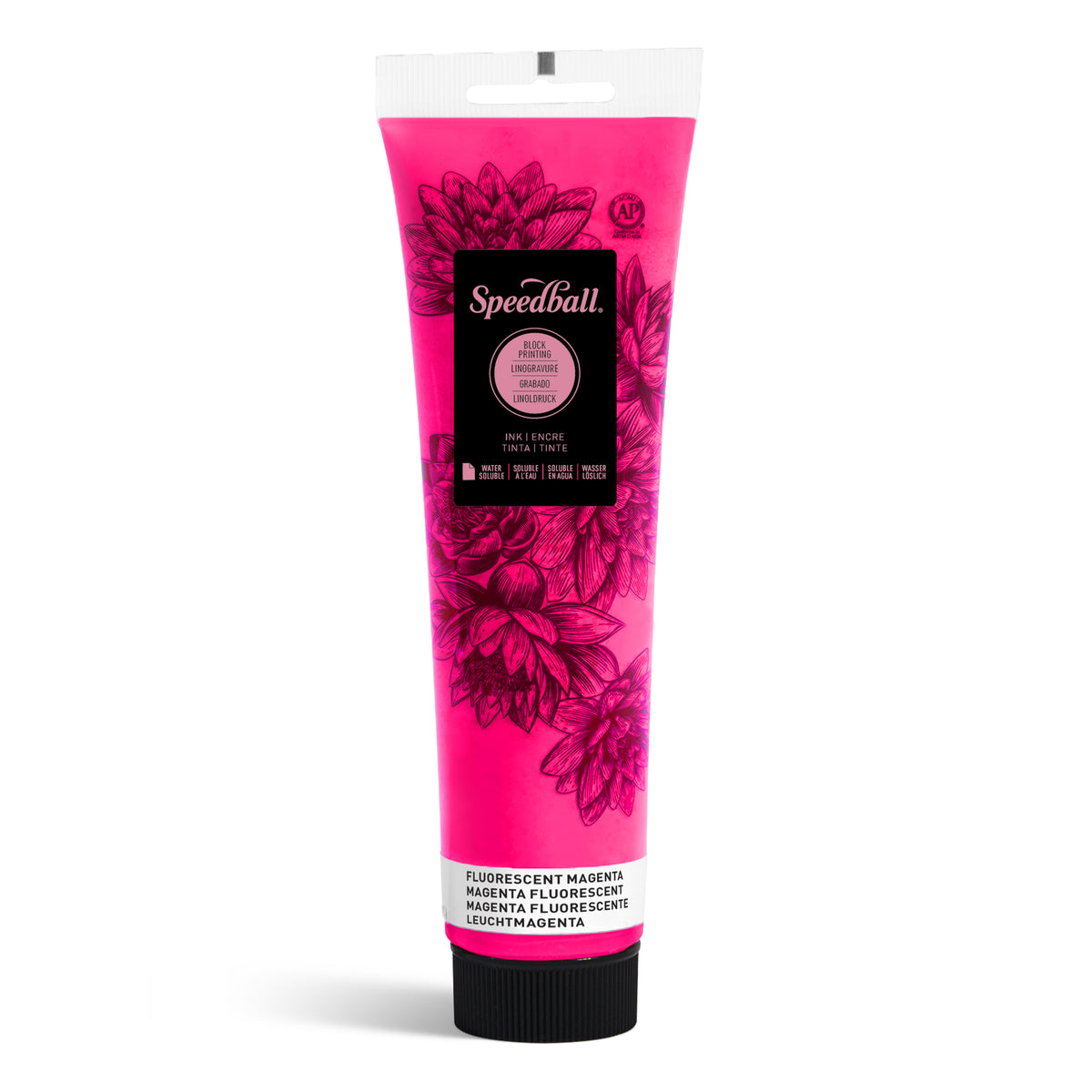Speedball Water-Soluble Block Printing Ink 150ml – Fluorescent Magenta