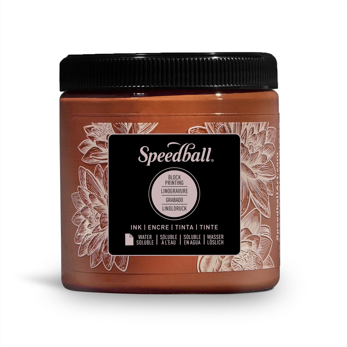 Speedball Water-Soluble Block Printing Ink 236ml – Brown