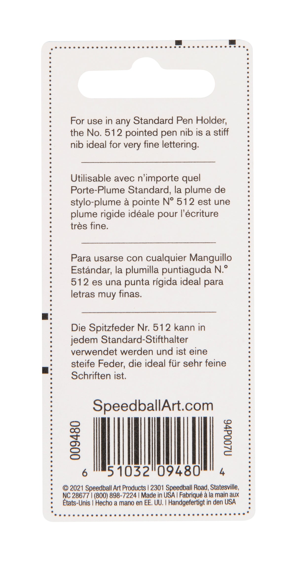 Speedball #512 Pen Nib, Twin Pack