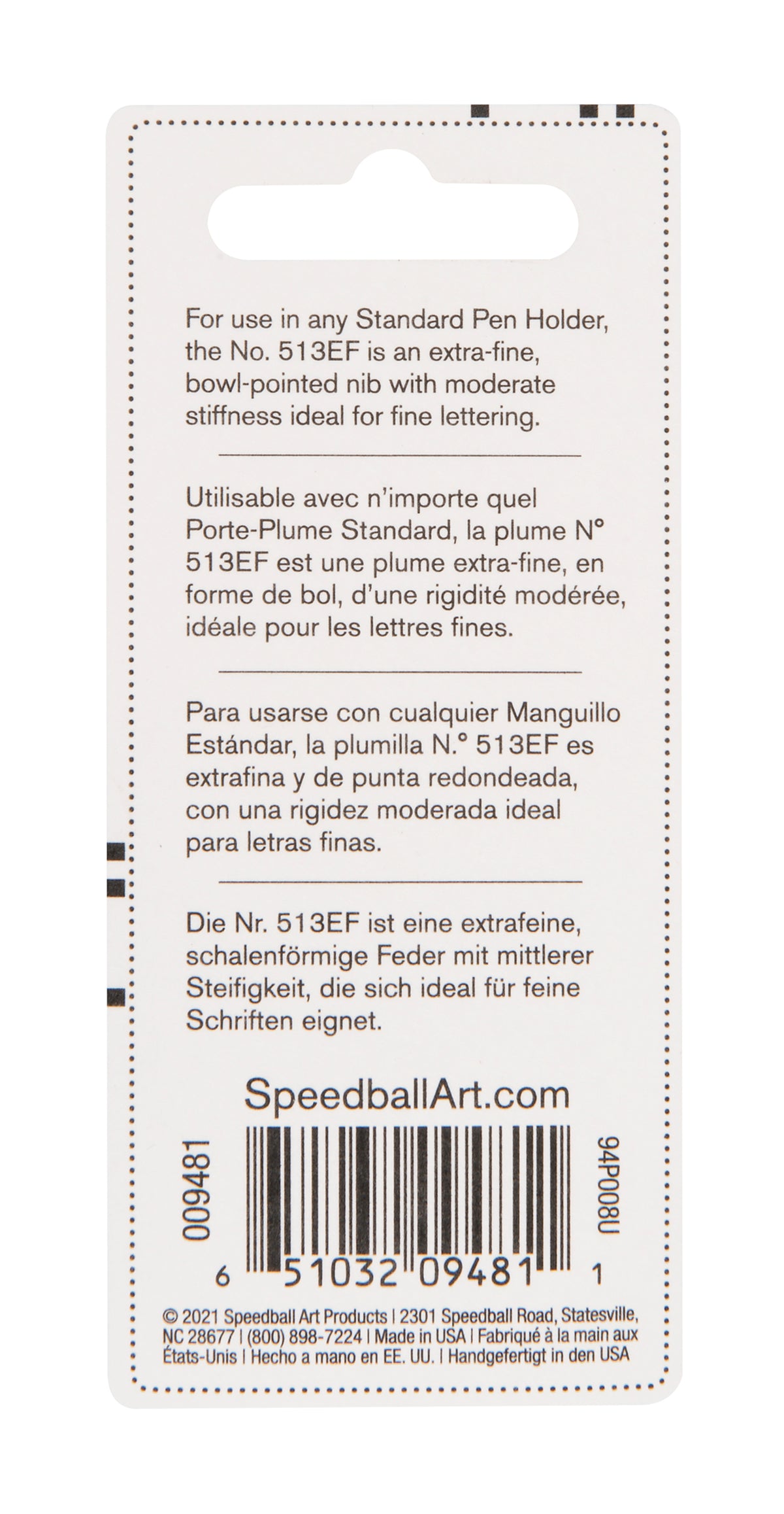 Speedball #513EF Pen Nib, Twin Pack