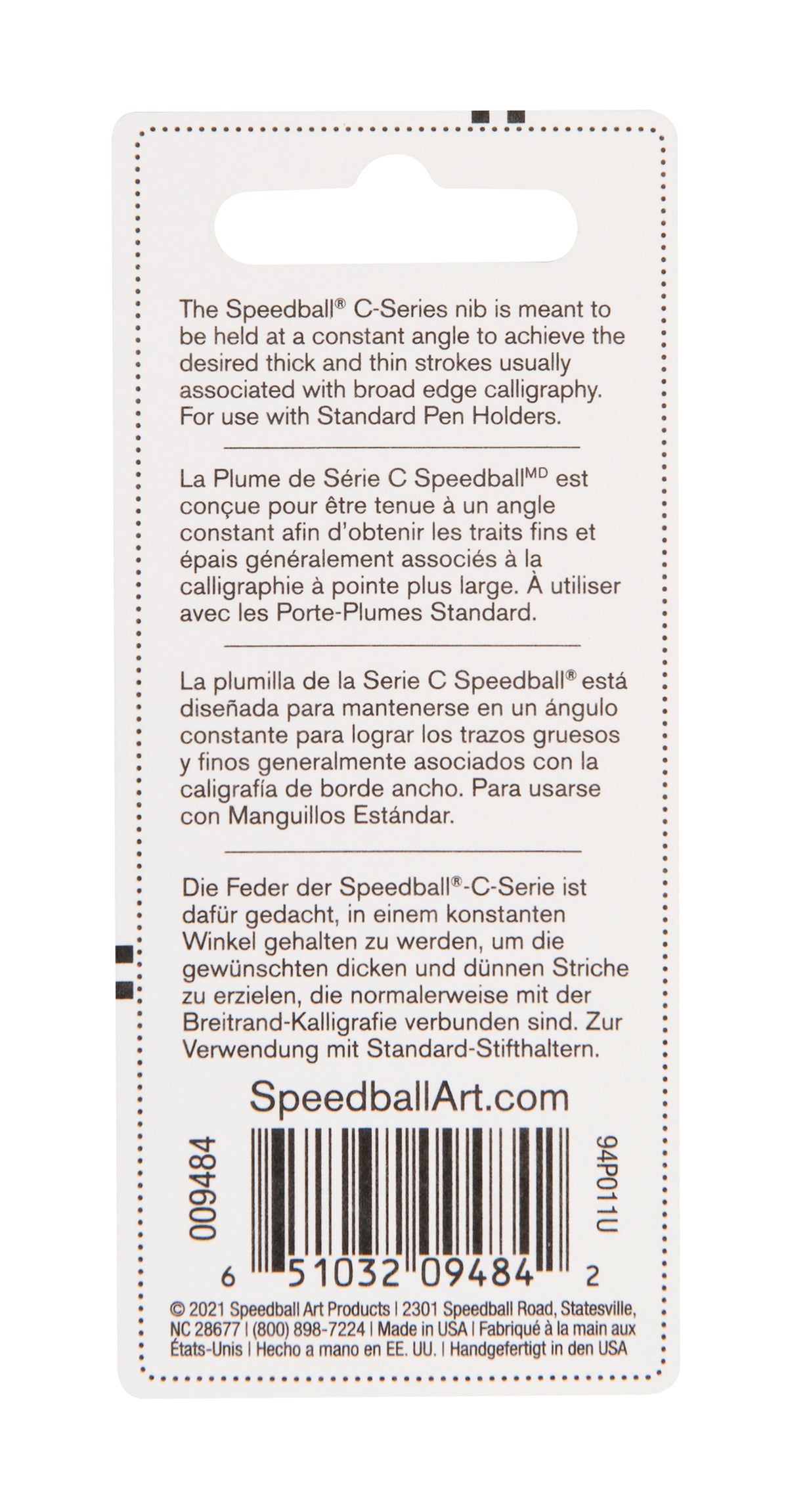 Speedball C-2 Lettering Pen Nib, Twin Pack