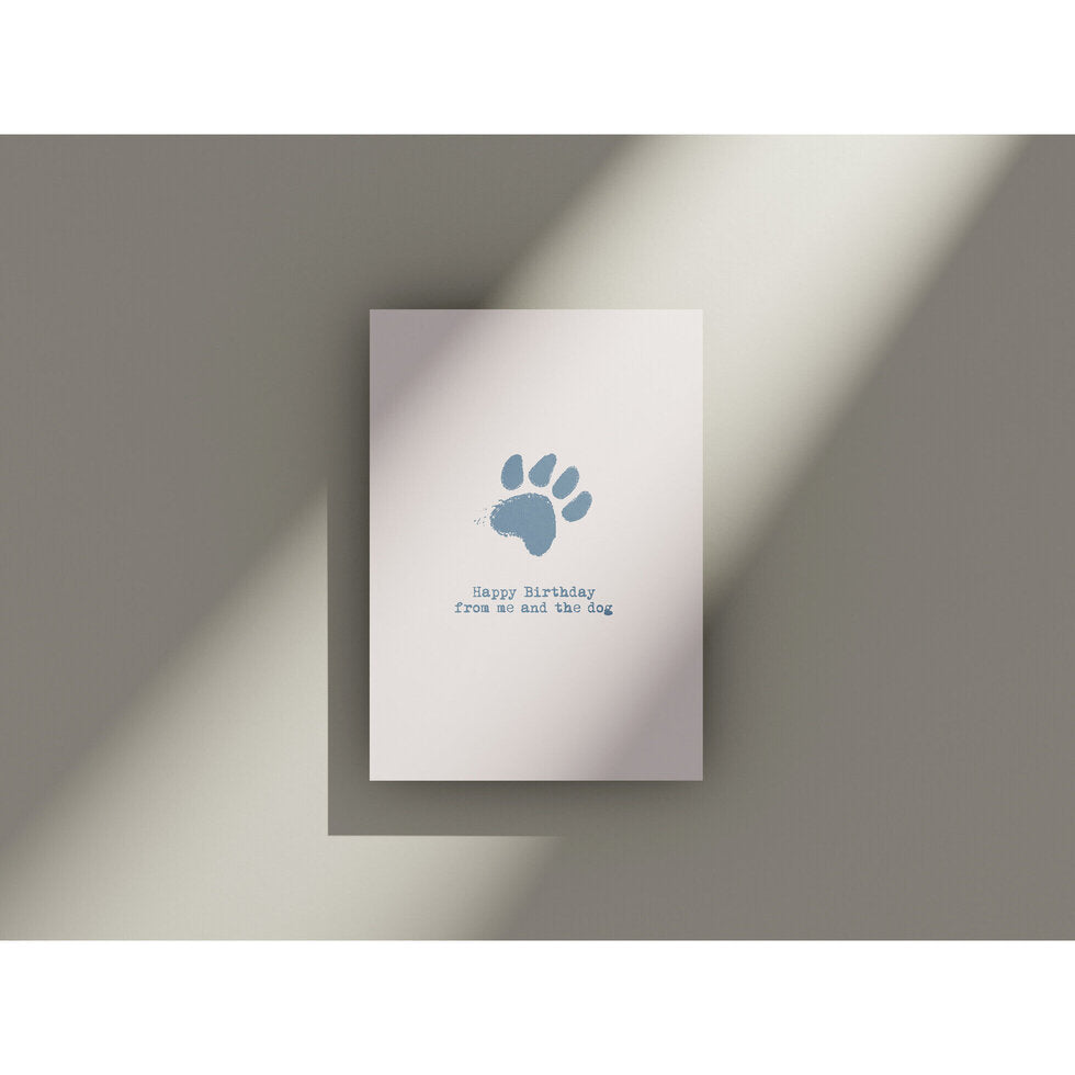 Dancing In The Rain Happy Birthday from Me & the Dog Greetings Card by Heyyy