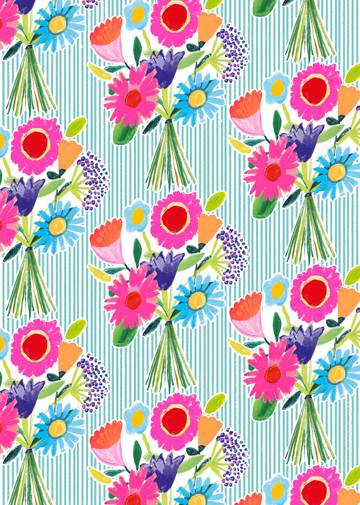 Bouquet Edit Wrapping Paper Sheet by Paper Salad