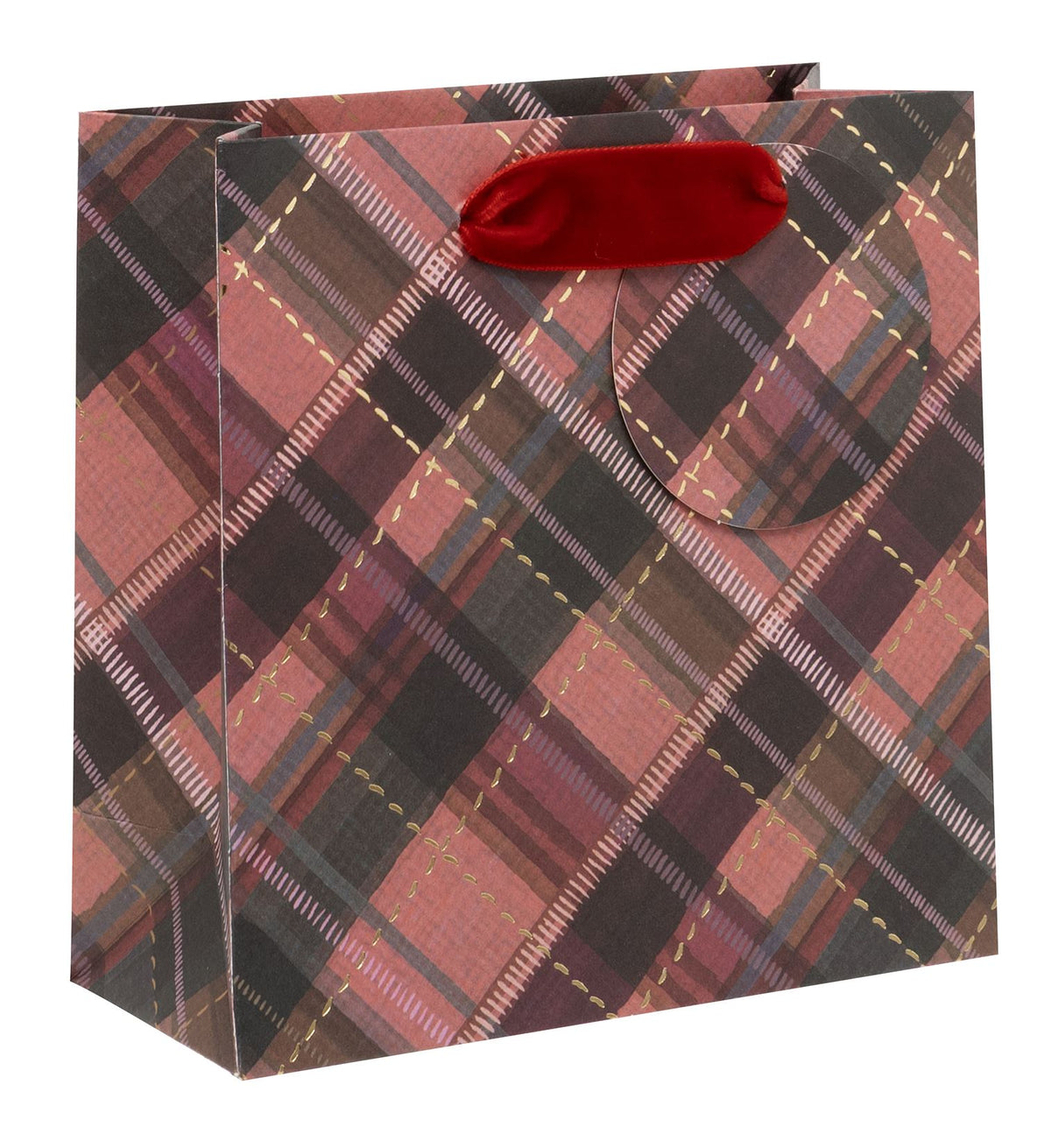 Sugarplum Tartan Small Gift Bag by Stephanie Davies
