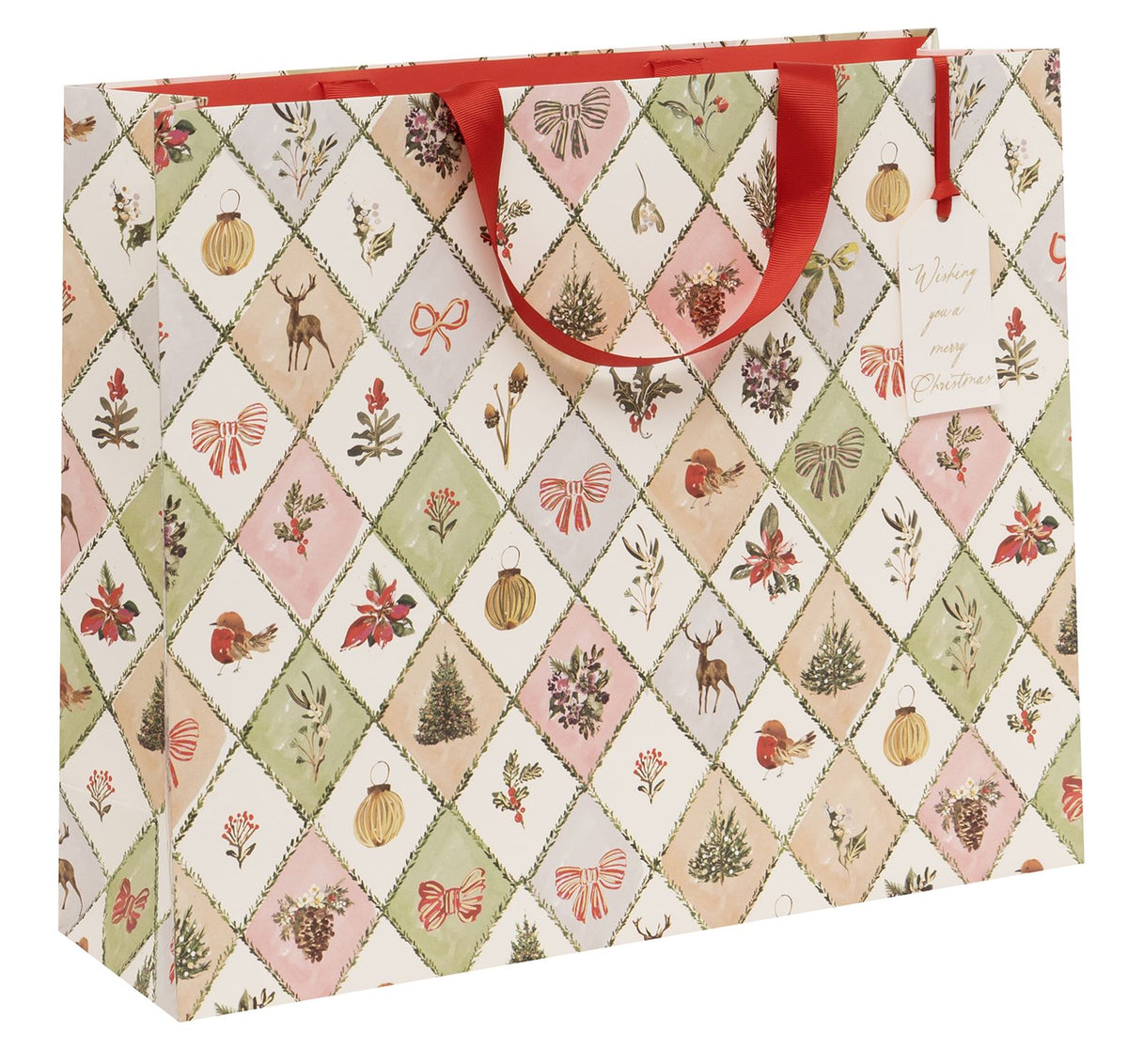Winter Weave Extra Large Landscape Shopper Gift Bag by Stephanie Dyment
