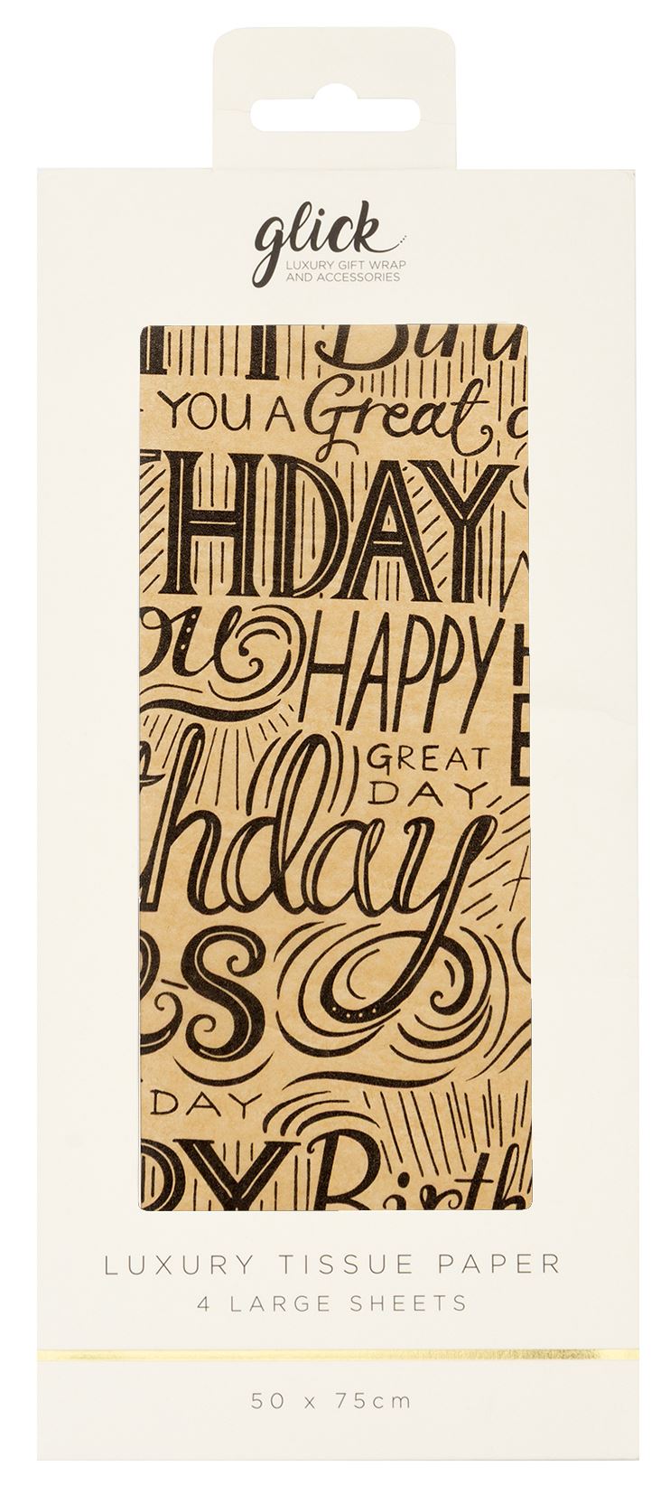 Krafty Birthday Patterned Tissue Paper (4 Sheets)