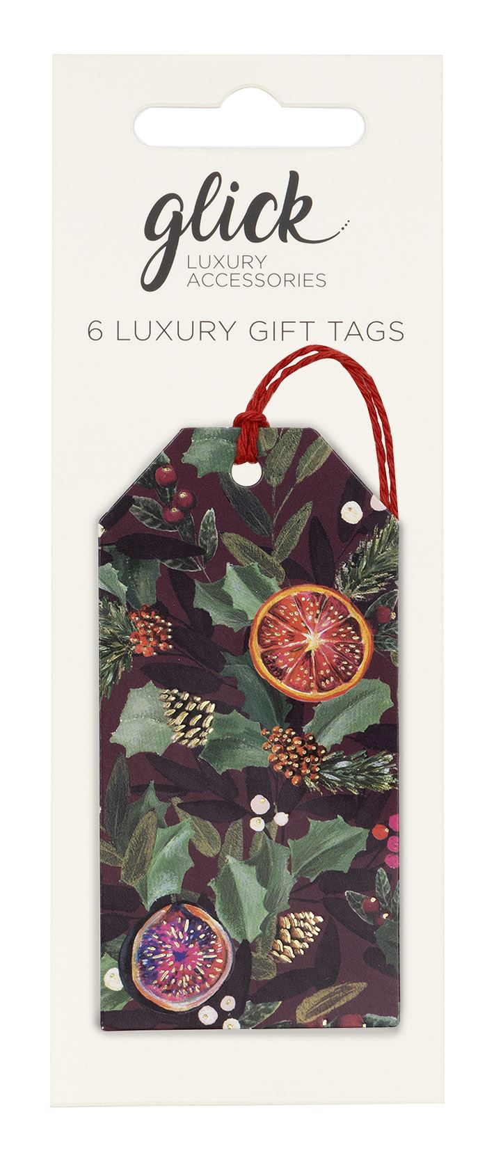 Citrus Holly Gift Tags (Pack of 6) by Stephanie Davies