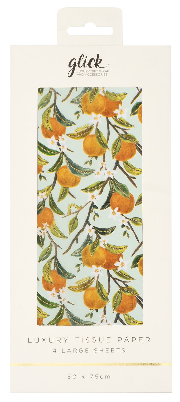 Orange Orchard Patterned Tissue Paper (4 Sheets) by Stephanie Davies