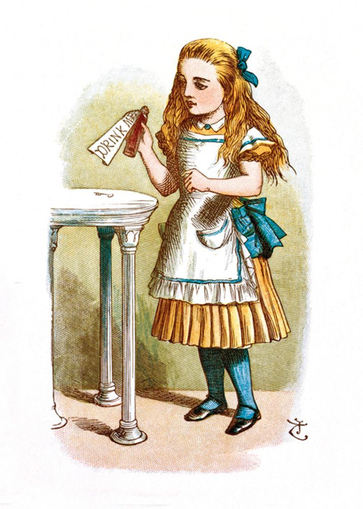 Sir John Tenniel Drink Me Art Card