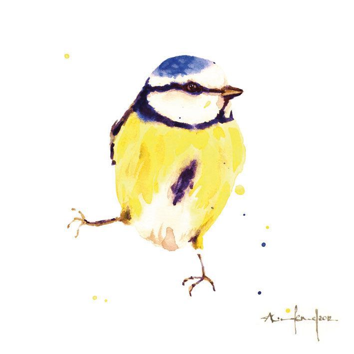 Alison Fennell Blue Tit Art Card