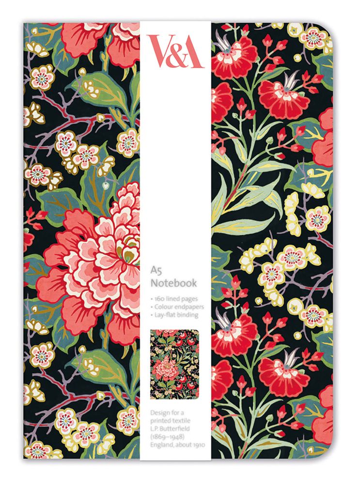 Peony & Prunus Butterfield Foral - A5 Notebook