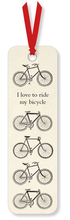 I Love to Ride My Bicycle Bookmark