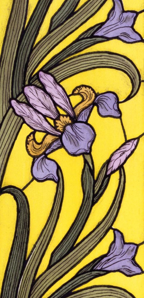M P Verneuil Iris Pattern Art Card