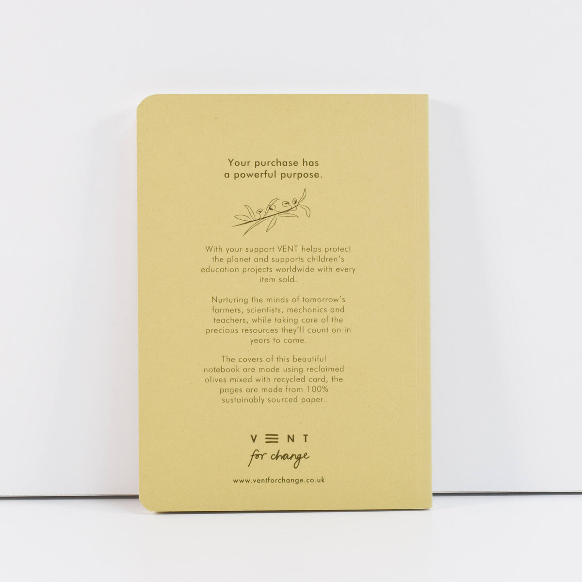 VENT ENVIRO A5 Lined Notebook – Olive Notes
