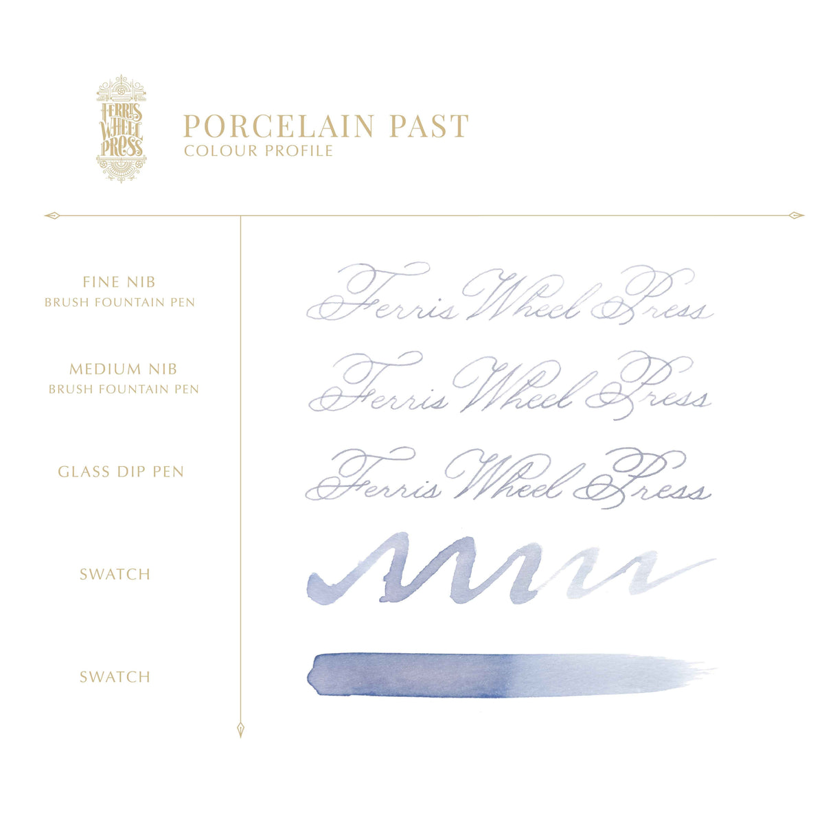 Ferris Wheel Press Fountain Pen Ink – Porcelain Past, 10ml