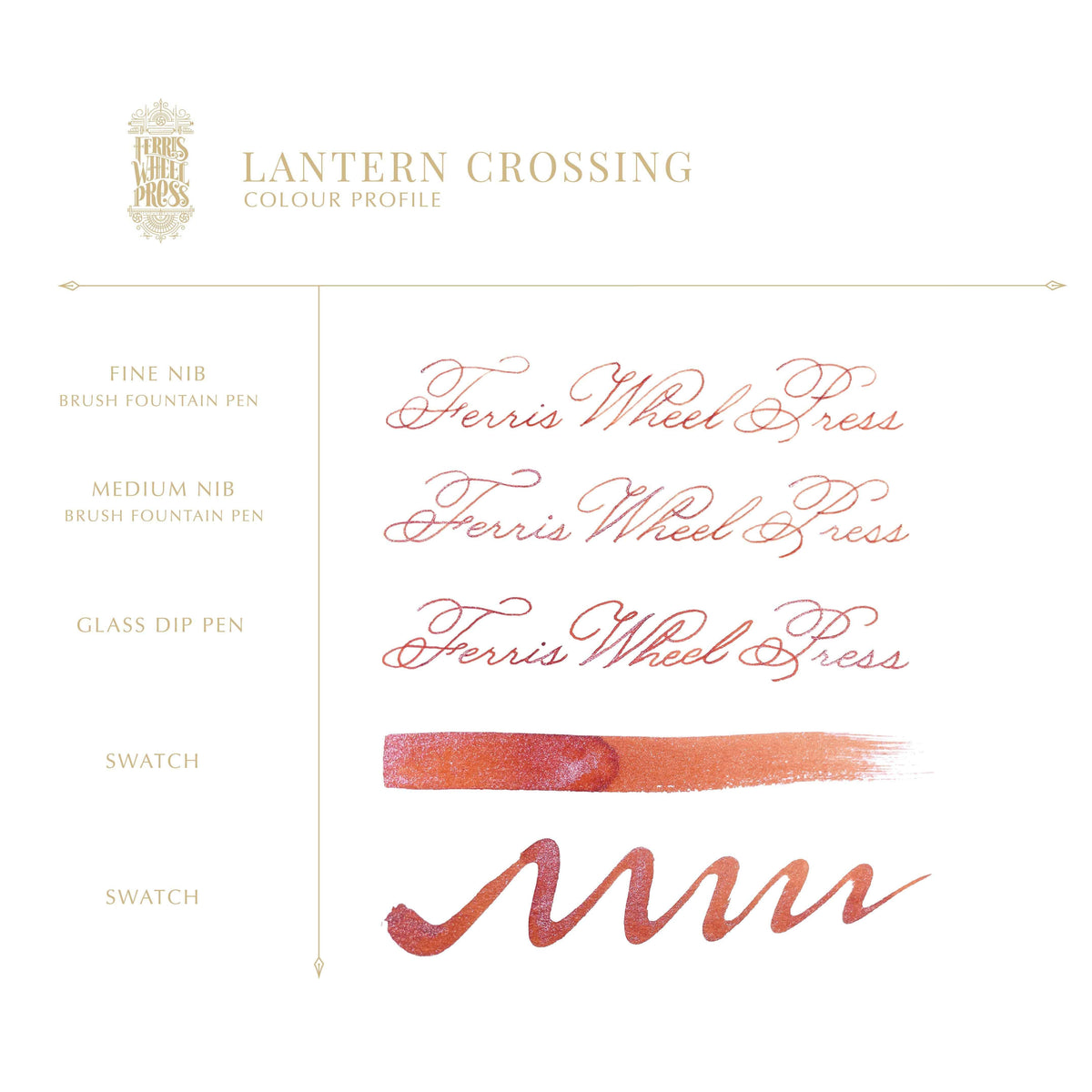 Ferris Wheel Press FerriTales Fountain Pen Ink – Lantern Crossing, 10ml
