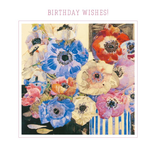 Charles Rennie Mackintosh Anemones Birthday Card