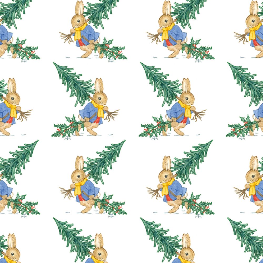 Margaret Tempest Bringing Home the Christmas Tree Gift Wrap Sheet
