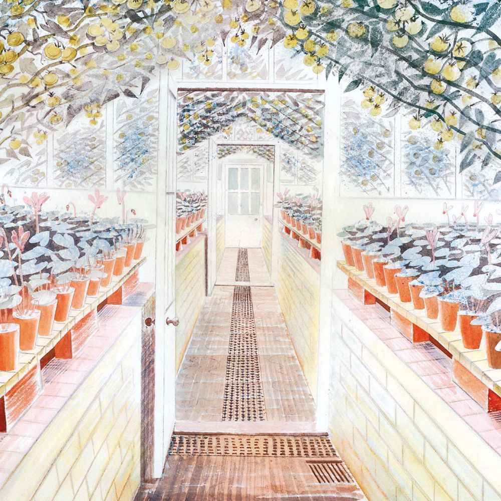 Eric Ravilious The Greenhouse Art Card
