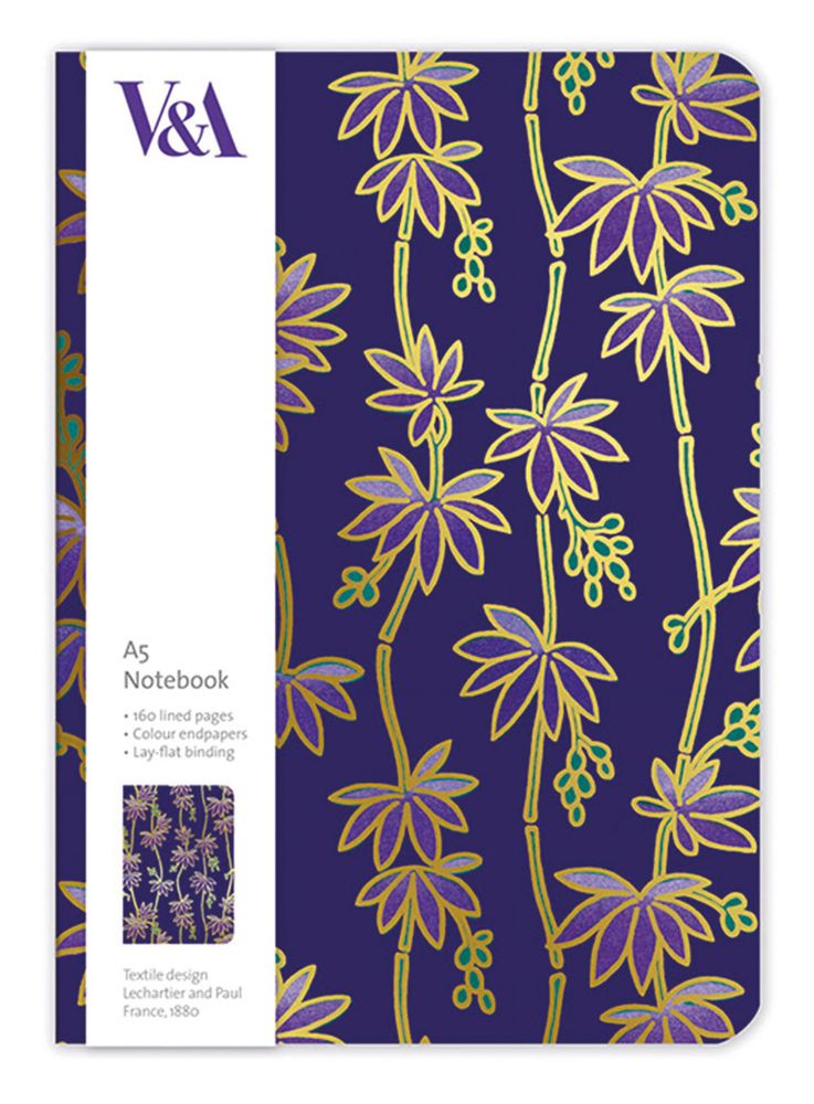 Lechartier and Paul Purple Flowers Notebook