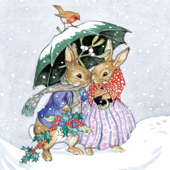 Molly Brett Bunnies in the Snow Christmas Card Pack