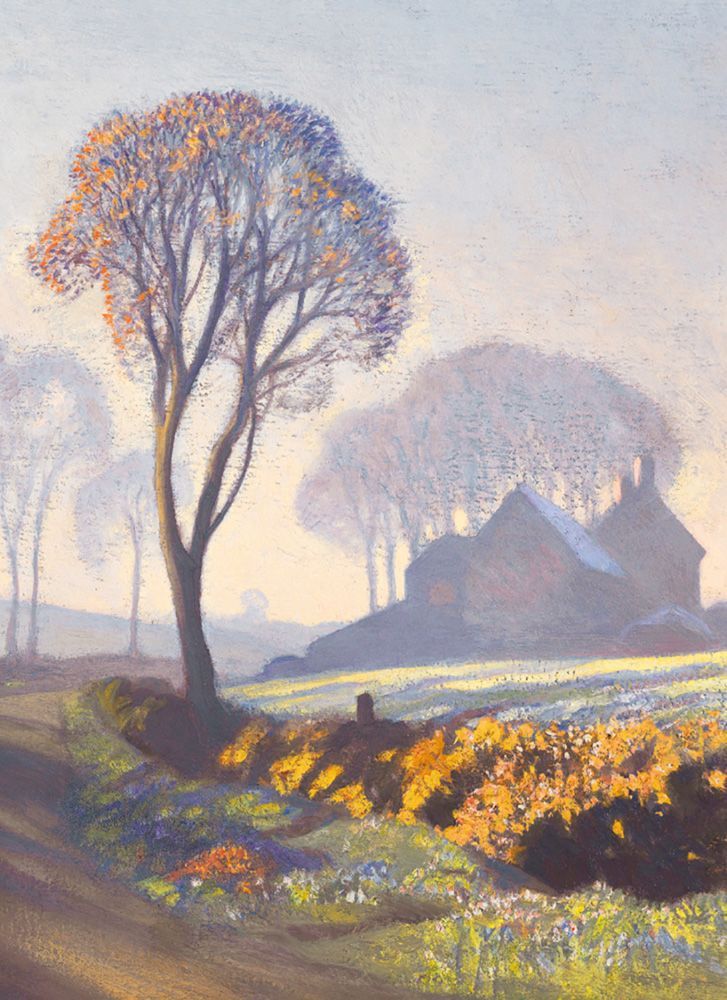 Sir George Clausen The Road, Winter Morning Art Card