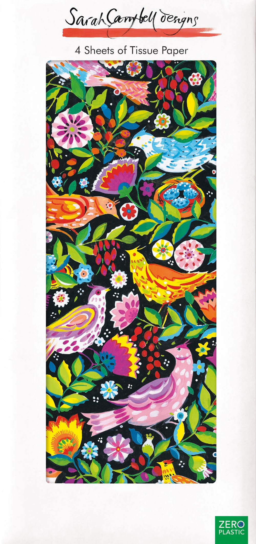 Sarah Campbell Folk Birds Tissue Paper
