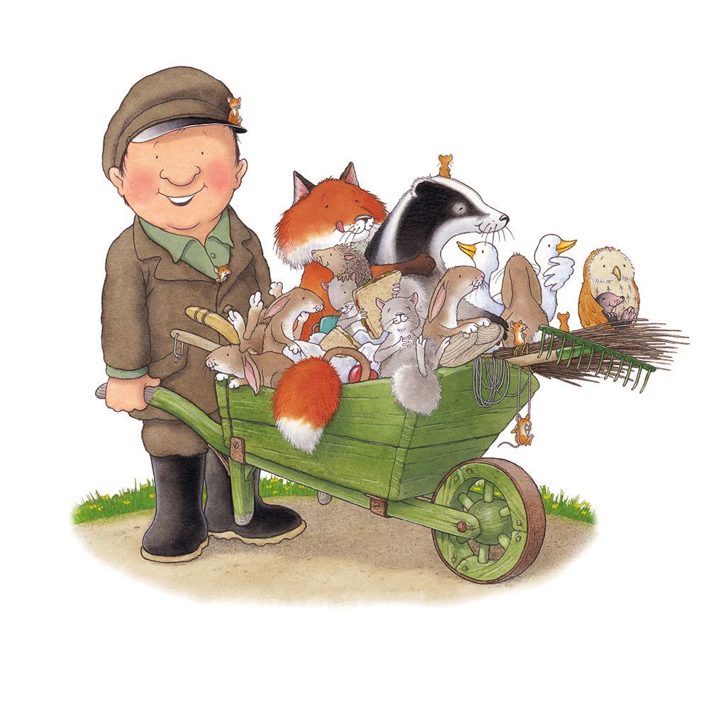 Nick Butterworth Percy the Park Keeper Art Card