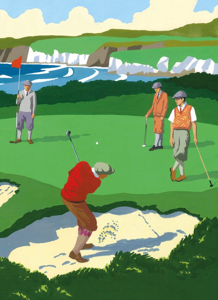 Brian Sweet On the Golf Course Art Card