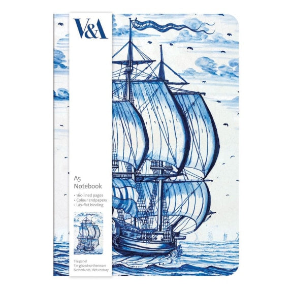 Dutch Three Mast Ship - A5 Notebook