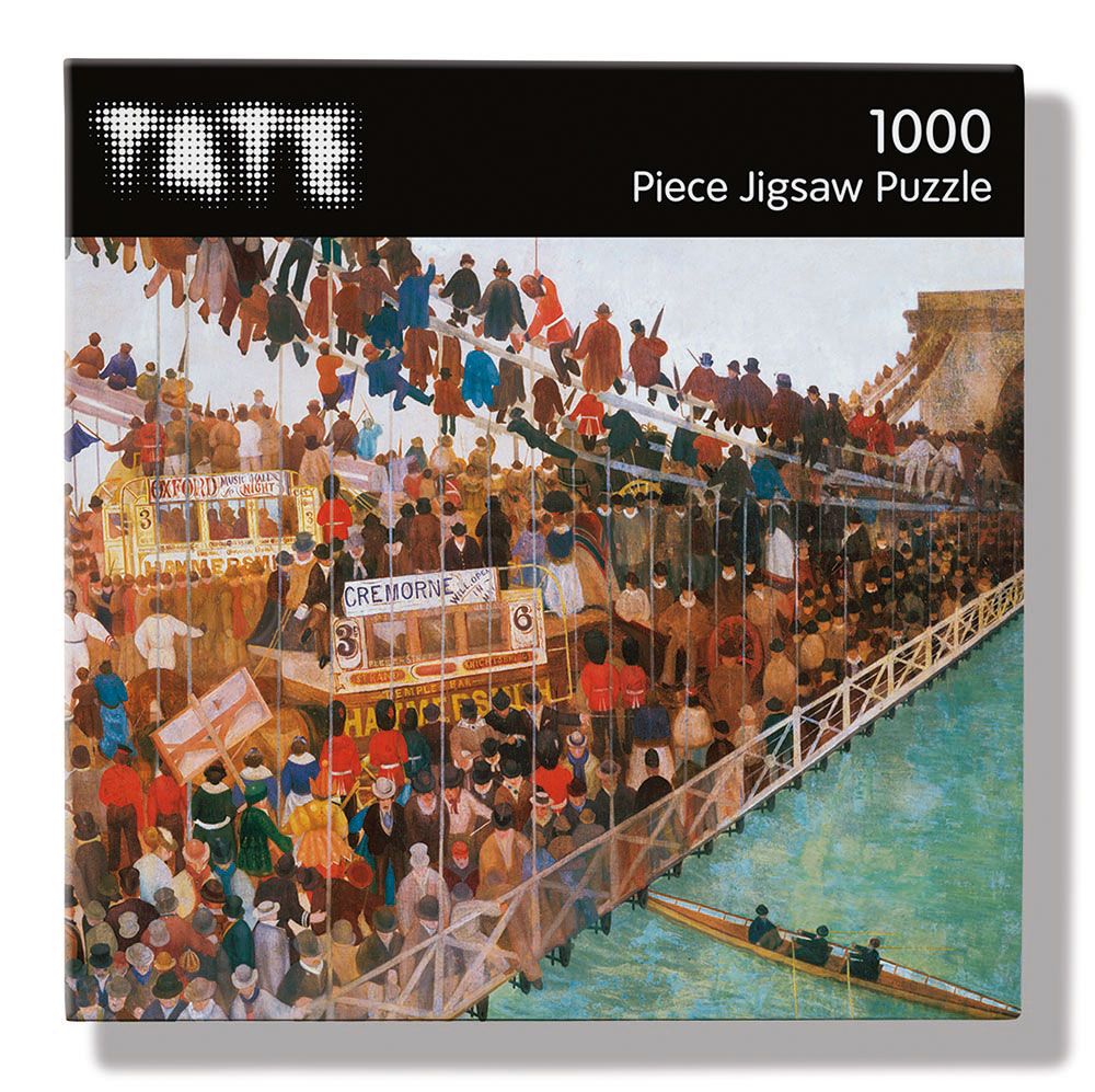 Walter Greaves Hammersmith Bridge on Boat Race Day Jigsaw Puzzle