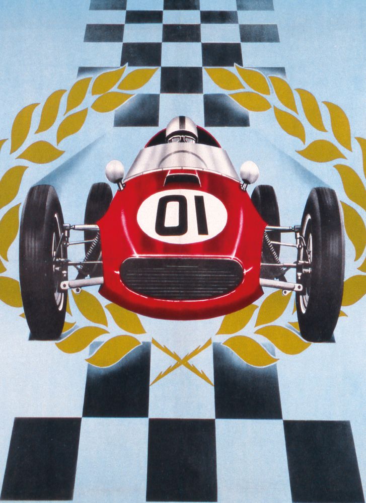 B. K. Bull Red Racer Art Card