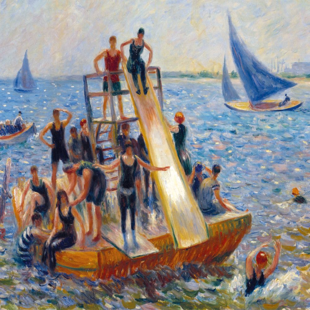 William Glackens The Raft Art Card