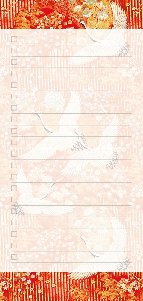 Kimono Cranes - Magnetic Notepad