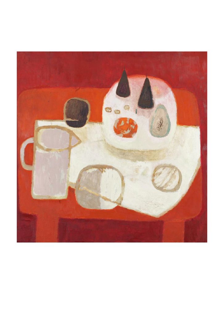 Mary Fedden Red Still Life Art Card