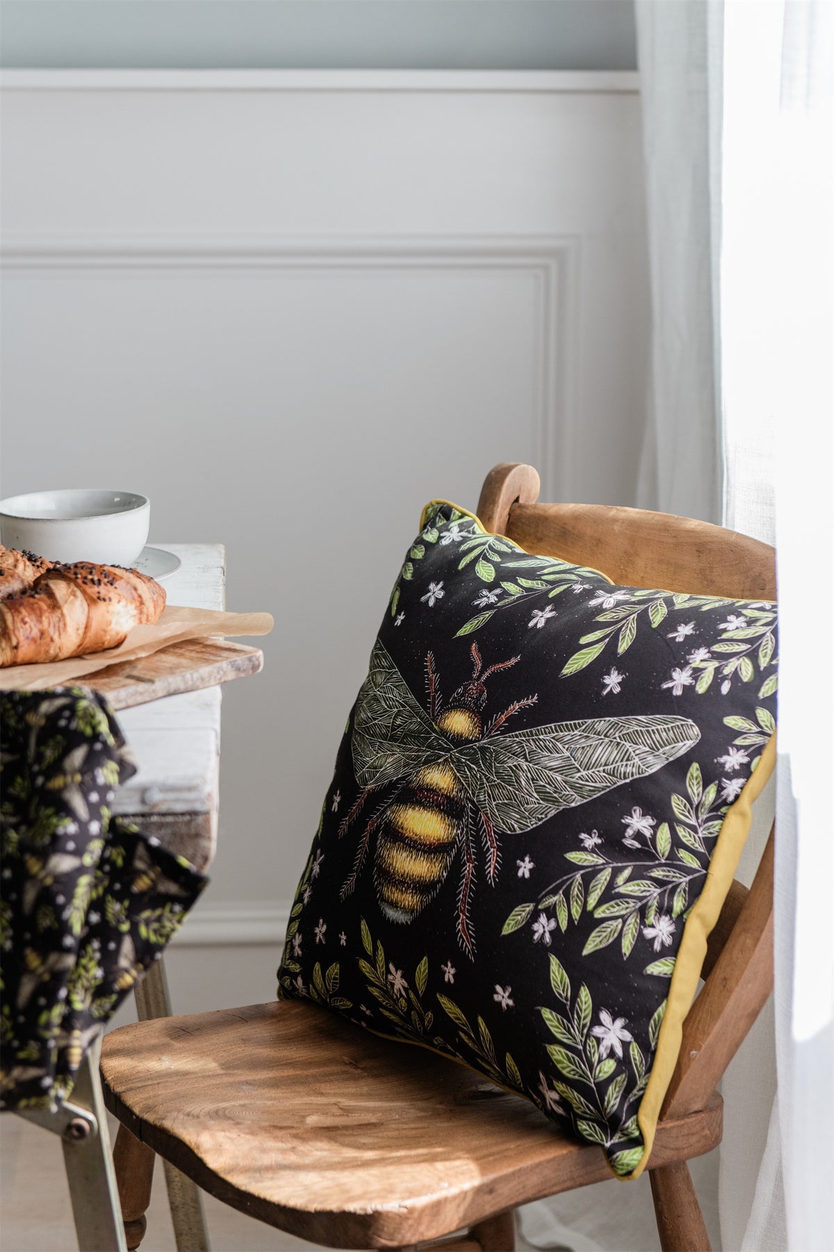 Catherine Rowe Honey Bee Organic Cotton Cushion