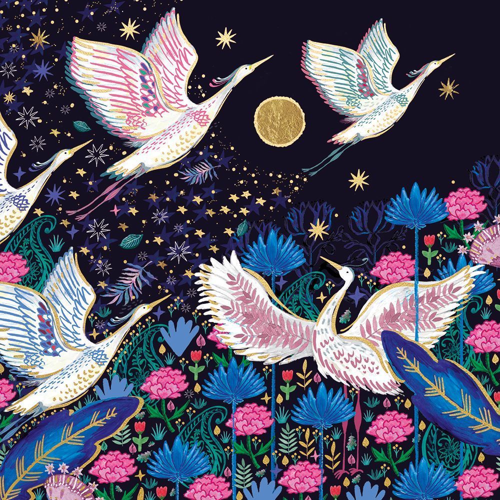 Emma Frances Grant Egrets in Flight Art Card