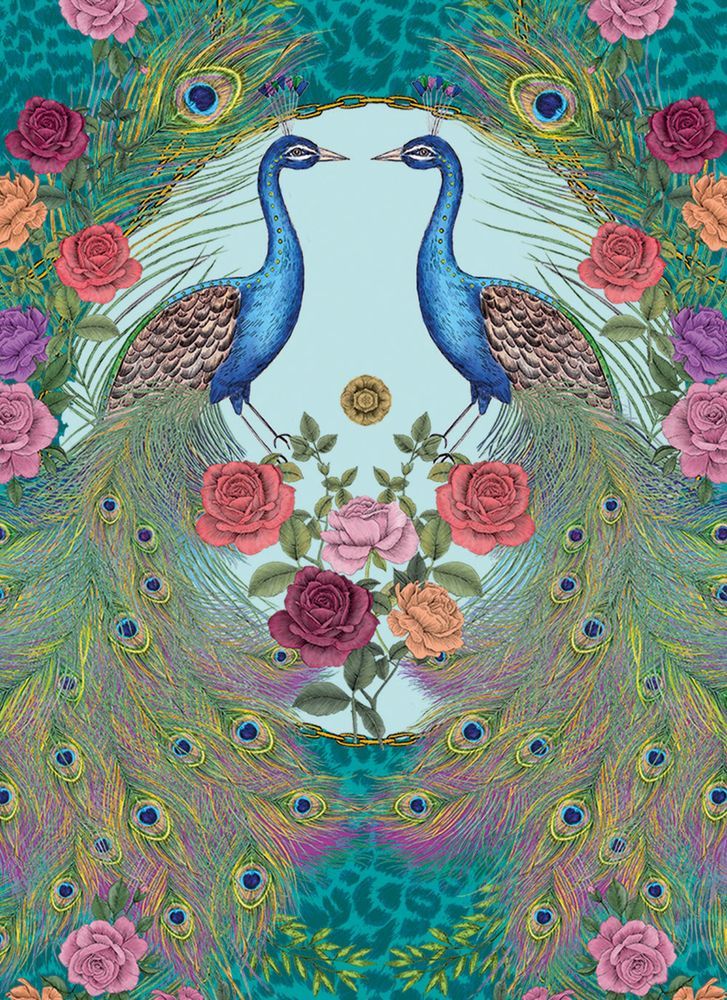 Matthew Williamson Peacock Posey Art Card