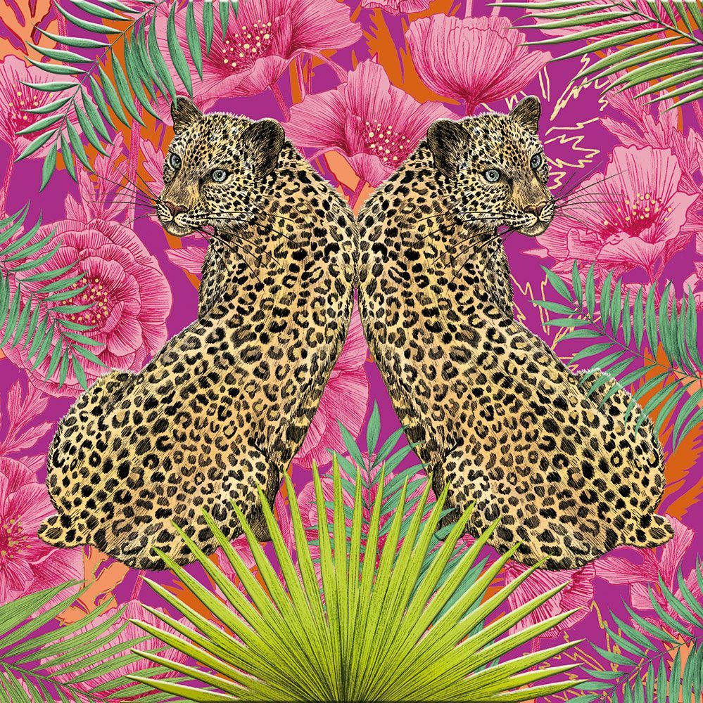 Matthew Williamson Magenta Poppy Art Card