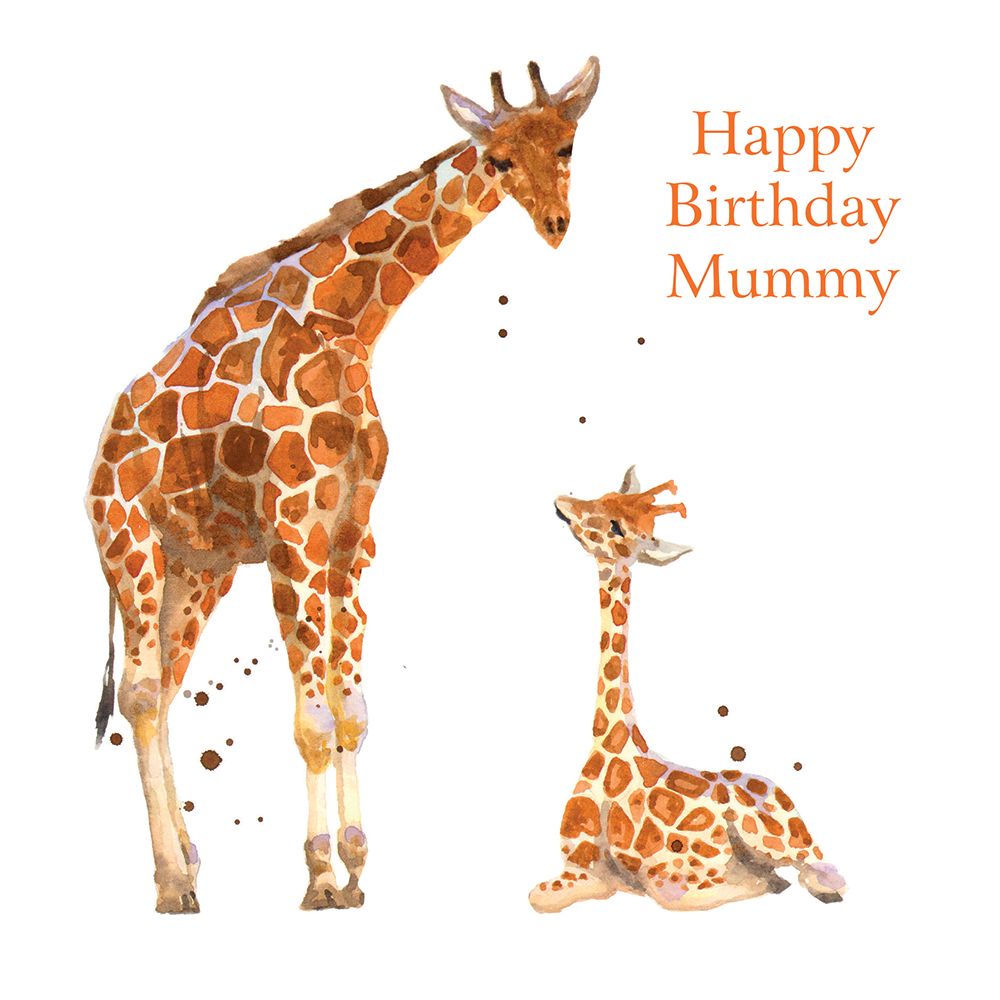 Alison Fennell Giraffe Mum and Calf Birthday Card for Mum