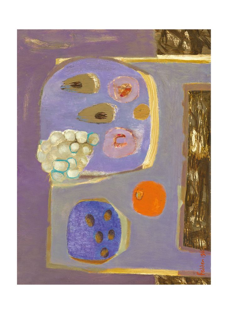 Mary Fedden Mauve Still Life Art Card