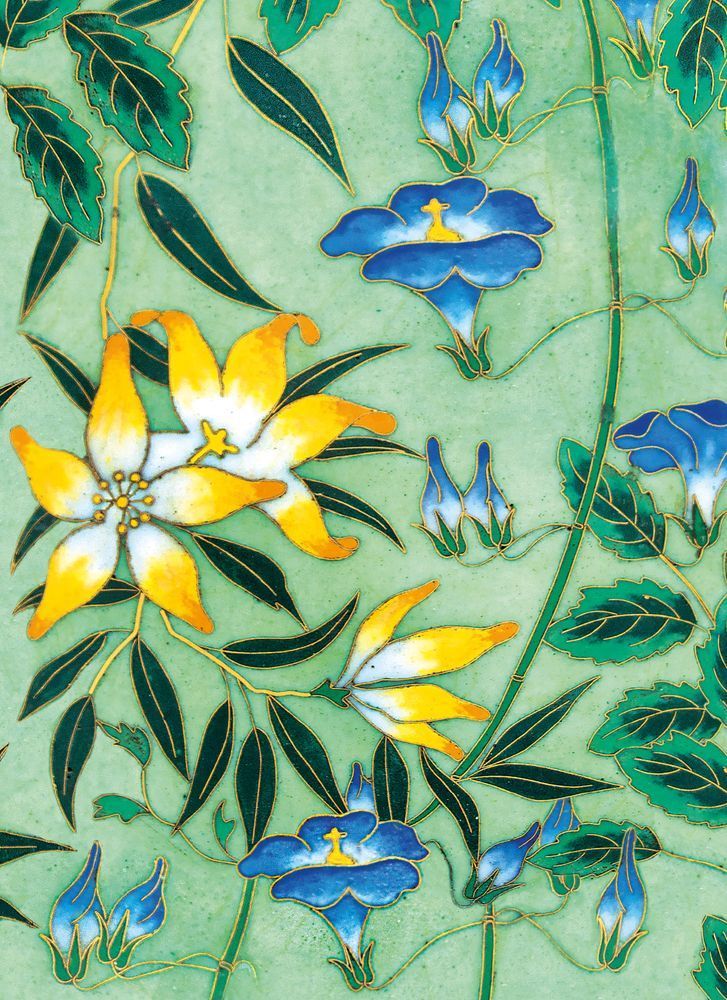 Emile Reiber Flowers on Green Vase Art Card