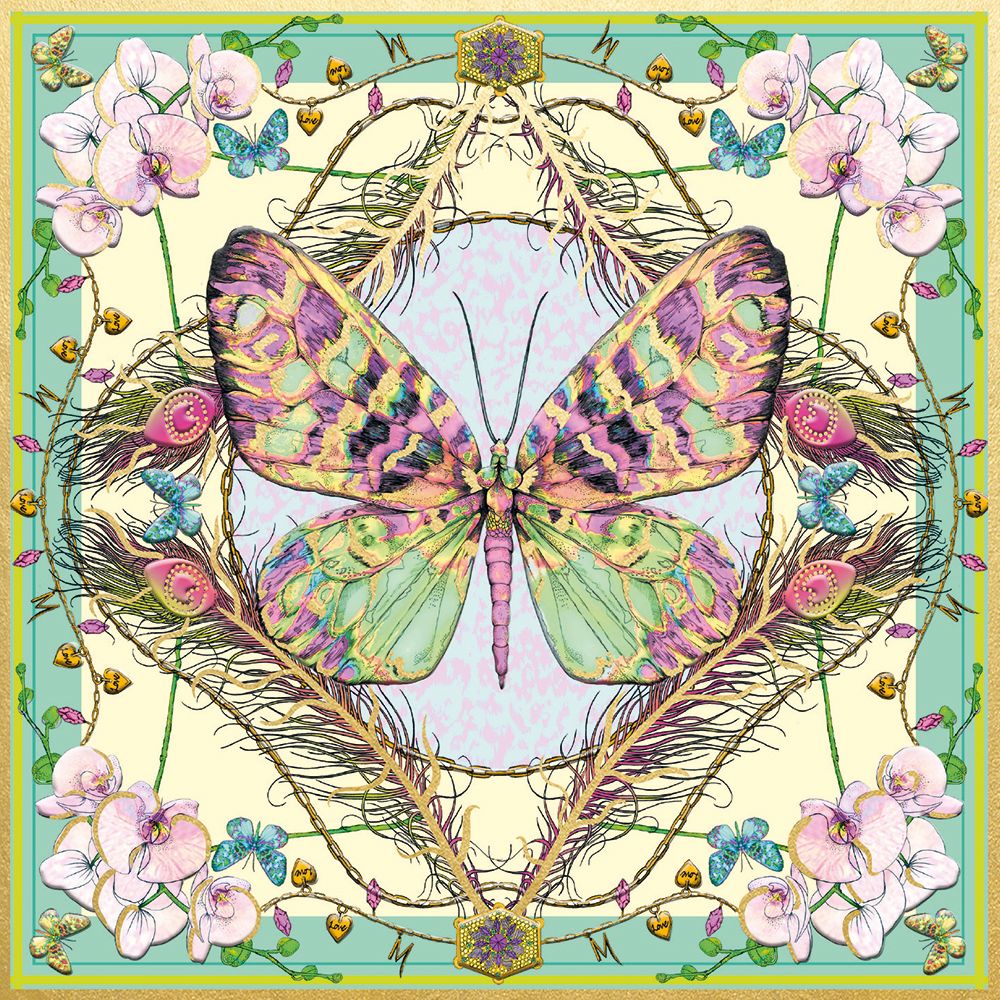 Matthew Williamson Butterfly & Orchids Notecard Wallet