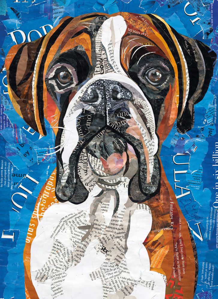 Violet Von Riot Boxer Art Card