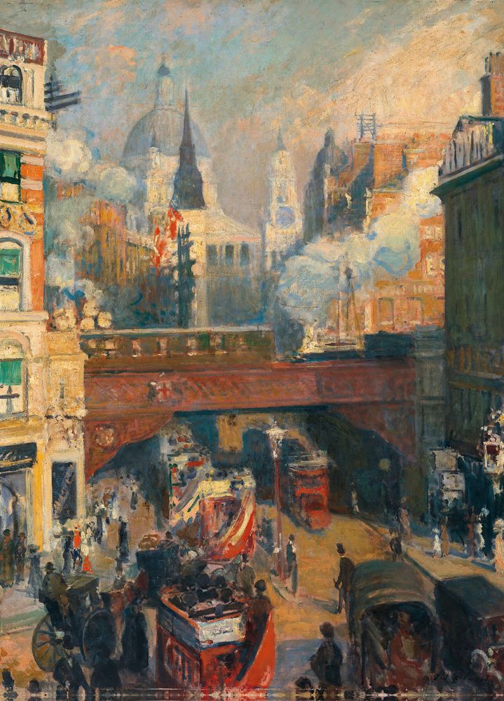 Jacques-Emile Blanche Ludgate Circus Art Card