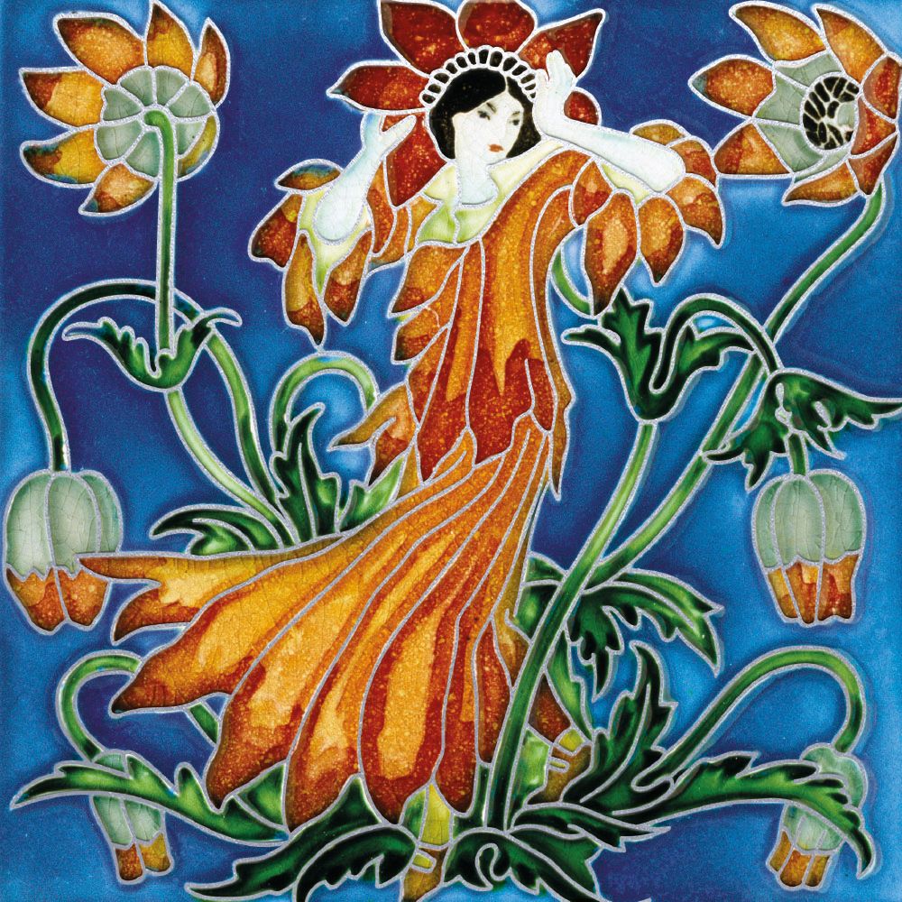 Walter Crane Flora's Train Art Card